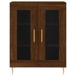 vidaXL Buffet haut Chêne marron 69 5x34x180 cm Bois d'ingénierie