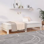 vidaXL Lit coulissant Blanc 2x(90x200) cm Bois de pin massif