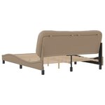 vidaXL Cadre de lit avec tête de lit Cappuccino 160x200 cm Similicuir