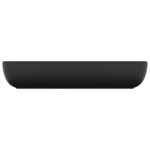 vidaXL Lavabo de luxe rectangulaire Noir mat 71x38 cm Céramique