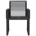 vidaXL Chaises de jardin lot de 4 noir résine tressée