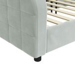 vidaXL Lit de repos gris clair 100x200 cm velours