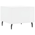 vidaXL Table basse blanc brillant 50x50x40 cm bois d'ingénierie