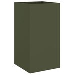 vidaXL Jardinière vert olive 42x38x75 cm acier laminé à froid
