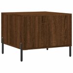 vidaXL Table basse Chêne marron 50x50x40 cm Bois d'ingénierie