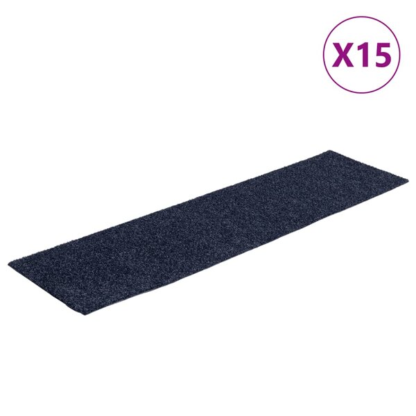 vidaXL Tapis d'escalier autocollants Rectangulaire 15 Pièces 76x20 cm