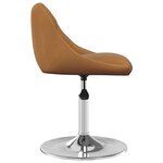 vidaXL Chaises pivotantes à manger lot de 6 Marron Velours