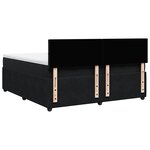 vidaXL Sommier à lattes de lit avec matelas Noir 180x200 cm Velours