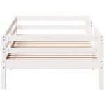vidaXL Cadre de lit sans matelas blanc 75x190 cm bois de pin massif