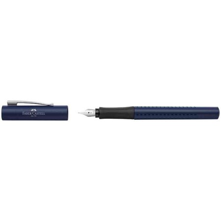 Stylo plume grip 2011  f  bleu classique faber-castell