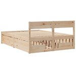 vidaXL Cadre de lit sans matelas 135x190 cm bois de pin massif