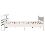vidaXL Cadre de lit et tête de lit blanc 200x200 cm bois de pin massif