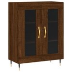 vidaXL Buffet haut Chêne marron 69 5x34x180 cm Bois d'ingénierie