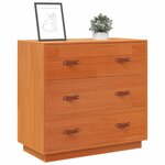 vidaXL Buffet cire marron 80x40x75 cm bois massif de pin