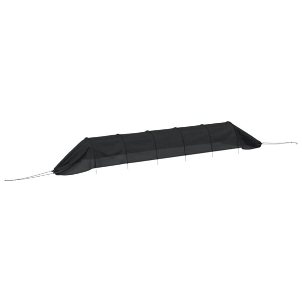 vidaXL Tunnel en filet noir 300x50x48 5 cm acier et polyéthylène
