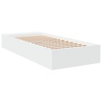 vidaXL Cadre de lit blanc 100x200 cm bois d'ingénierie