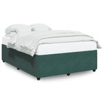 vidaXL Cadre de lit Vert foncé 160x200 cm Velours