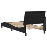 vidaXL Cadre de lit avec tête de lit Noir 80x200 cm Velours