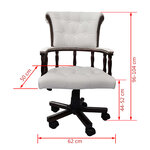 vidaXL Chaise de bureau pivotante Blanc