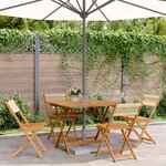 vidaXL Ensemble à manger de jardin 5Pièces beige polypropylène et bois