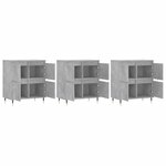 vidaXL Buffets 3 Pièces gris béton bois d'ingénierie