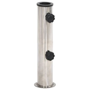 vidaXL Base de parasol pour mât Ø38/48 mm argenté inox