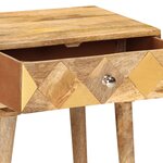 vidaXL Table de chevet 43 x 30 x 58 cm Bois de manguier massif