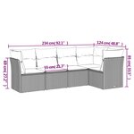 vidaXL Salon de jardin avec coussins 5 Pièces beige résine tressée