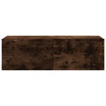 vidaXL Armoire murale TV Chêne fumé 100x30x30 cm Bois d'ingénierie