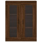 vidaXL Armoires murales 2 Pièces chêne marron bois d'ingénierie