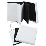 vidaXL Tabouret de rangement pliable Blanc Similicuir