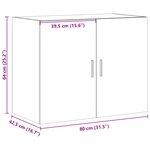 vidaXL Armoire murale gris béton 80x42 5x64 cm bois d'ingénierie