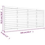 vidaXL Tête de lit murale Gris 166x3x91 5 cm Bois massif de pin