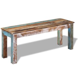 Banc banquette 110 x 35 x 45 cm bois de récupération massif 02_0011017
