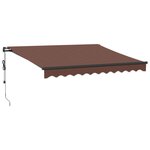 vidaXL Auvent rétractable automatique avec LED marron 300x250 cm