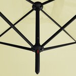 vidaXL Parasol de jardin double avec mât en acier Sable 600x300 cm