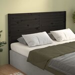 vidaXL Tête de lit Noir 166x4x100 cm Bois massif de pin