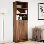 vidaXL Buffet haut avec LED chêne marron 69x32 5x200cm bois ingénierie
