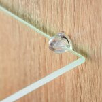 vidaXL Meuble TV mural avec lumière LED Chêne sonoma et blanc