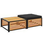 vidaXL Table de jardin avec tabouret bois d'acacia massif