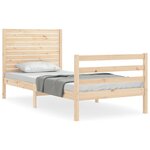 vidaXL Cadre de lit sans matelas 90x200 cm bois massif
