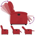 vidaXL Fauteuil inclinable électrique rouge similicuir