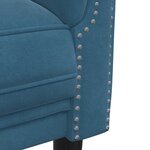 vidaXL Canapé à 3 places bleu velours