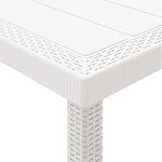 vidaXL Ensemble de Salle à Manger de Jardin 7 Pièces avec Coussins Blanc Rattan Poly
