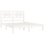 vidaXL Cadre de lit Blanc Bois de pin massif 160x200 cm
