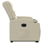 vidaXL Fauteuil inclinable Crème Similicuir