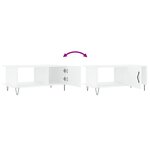 vidaXL Table basse blanc 90x50x40 cm bois d'ingénierie
