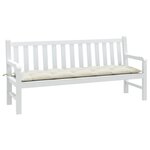 vidaXL Coussin de banc de jardin crème mélangé 180x50x7 cm tissu