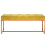 vidaXL Banc Jaune moutarde 110x36x45 cm Velours