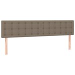 vidaXL Sommier à lattes de lit avec matelas taupe 120x190 cm tissu